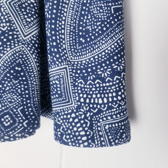 H&M Skirt Women Size Large Blue Cream - Picture 9 of 12